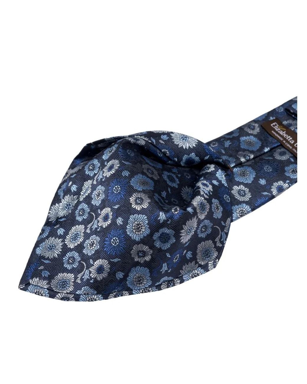 Elizabetta Blue Pergola Floral-Jacquard Tie for men