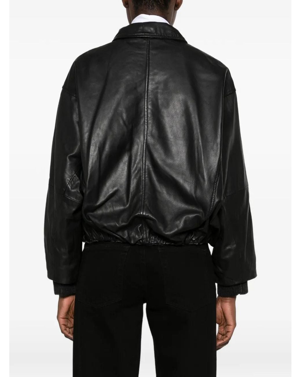 The Jackie Leathers Black Fiamma Zip-Fastening Leather Jacket