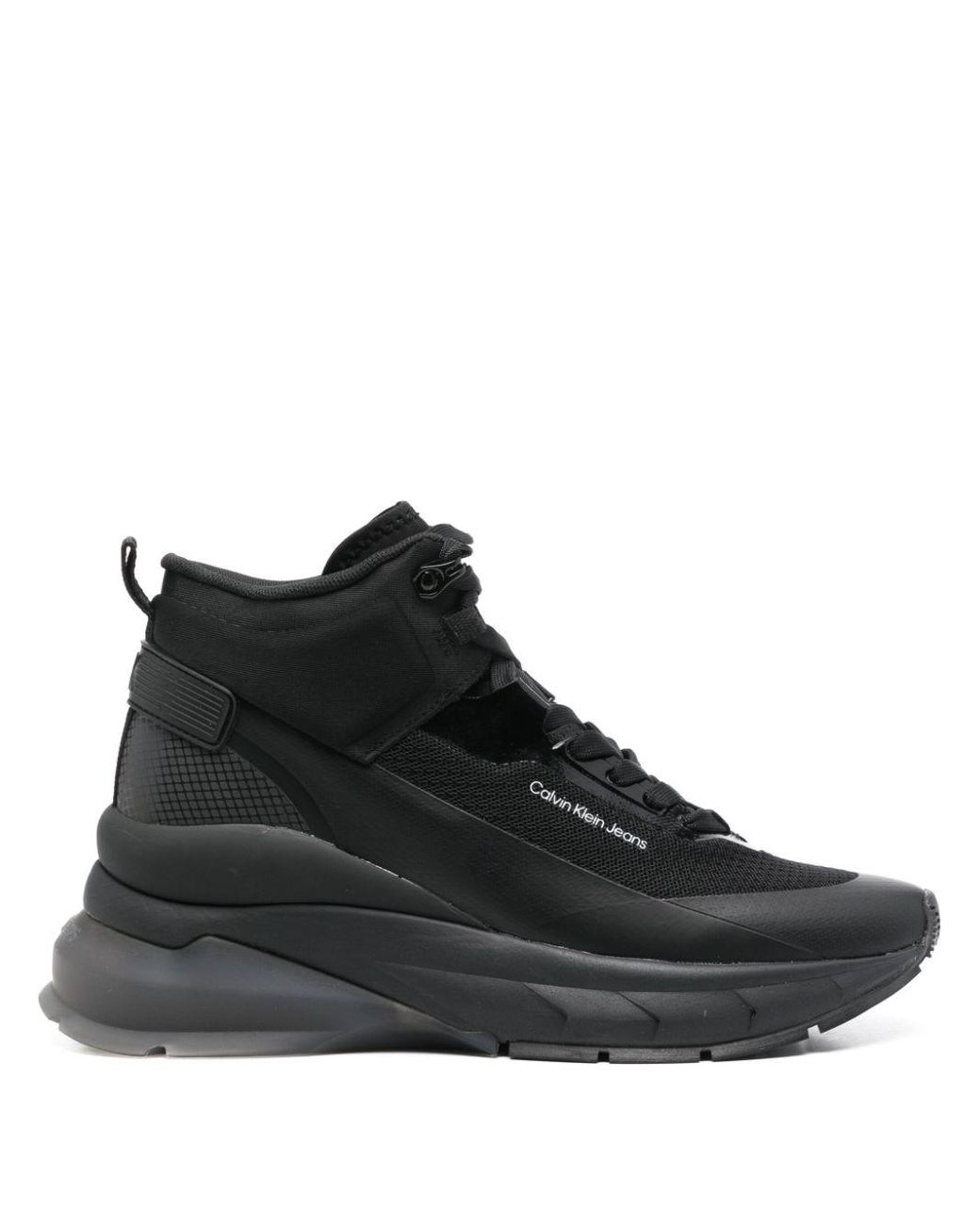 Calvin Klein High Top Wedge Sneakers in Black Lyst