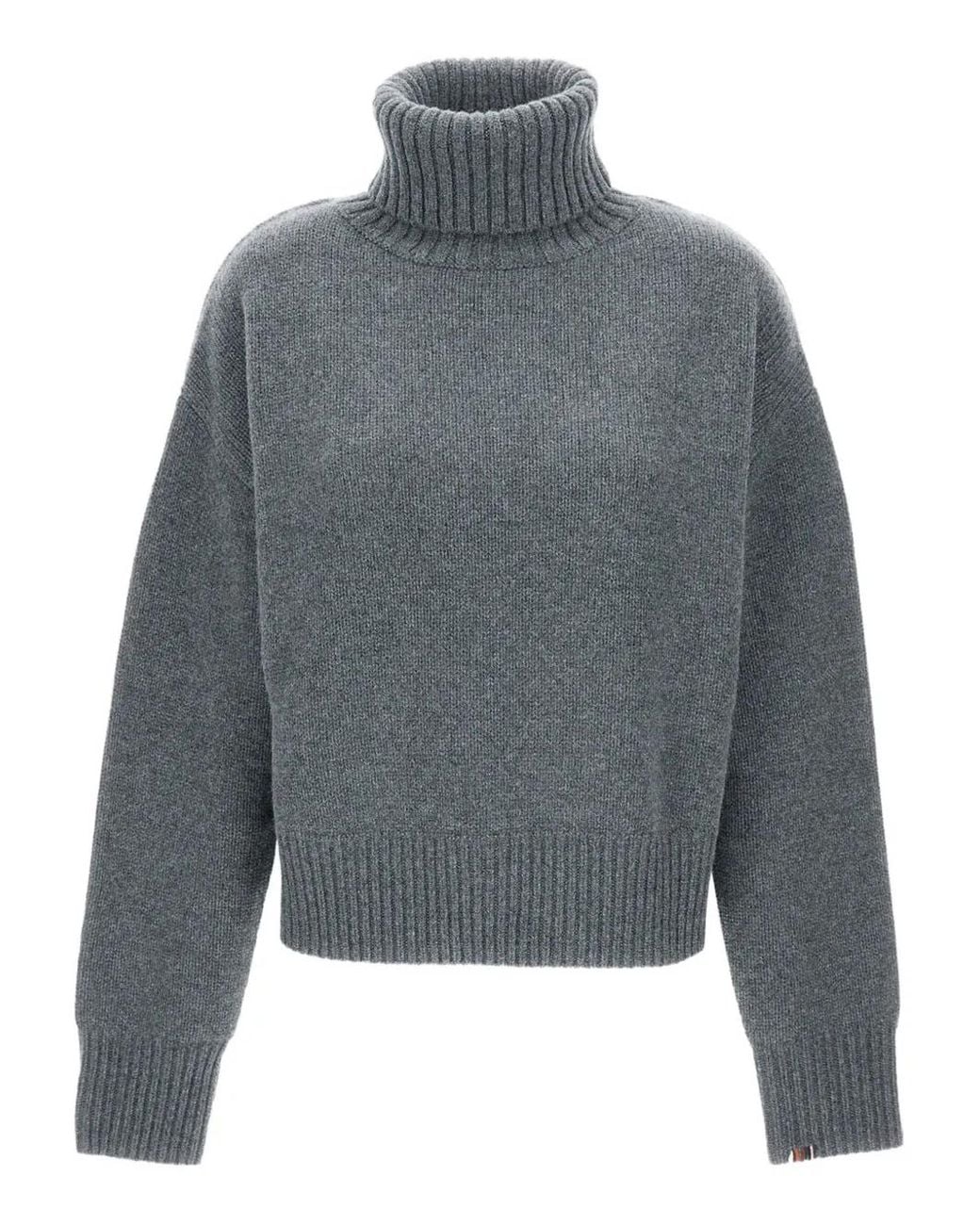 Extreme Cashmere Gray Roll-Neck Cashmere Sweater