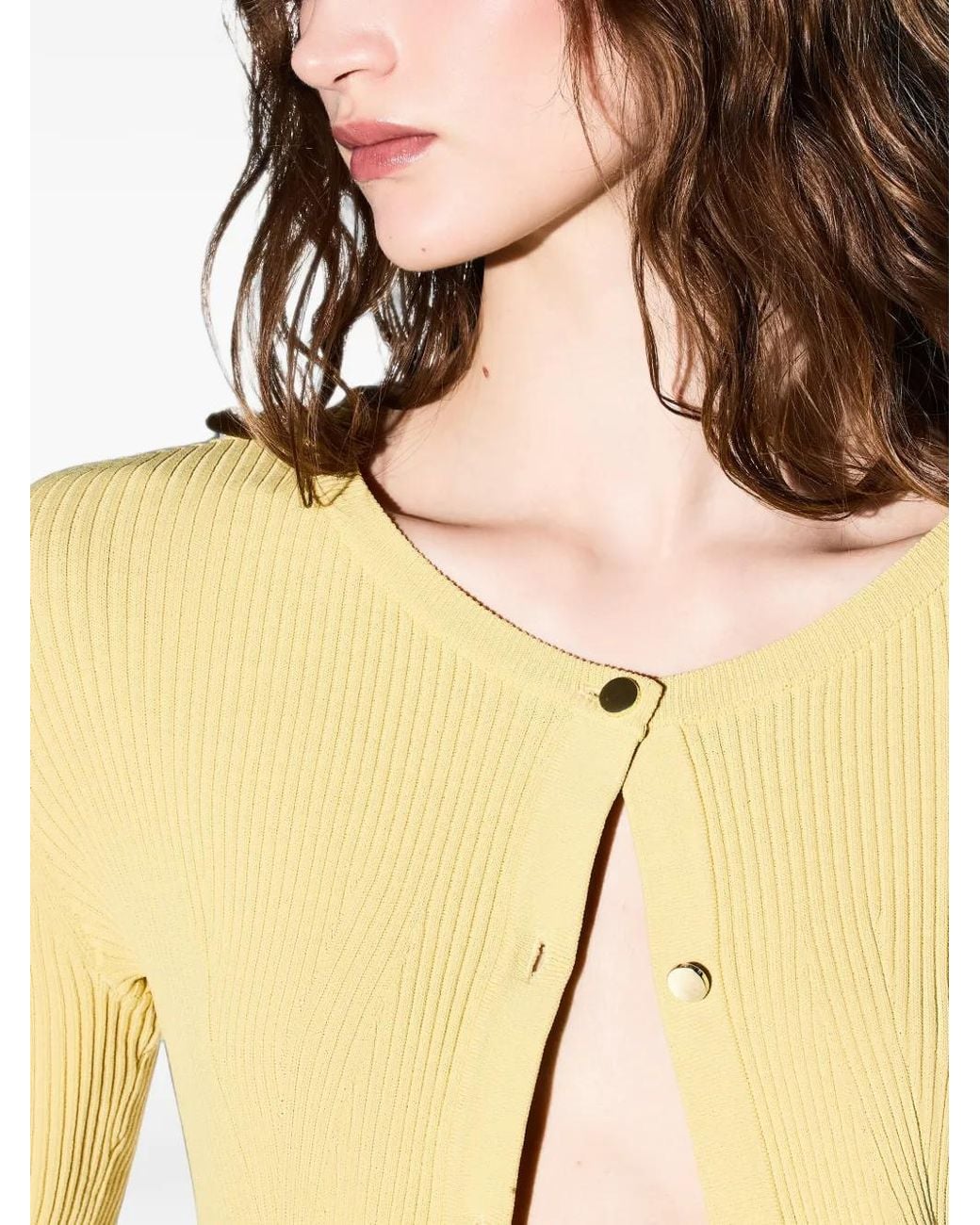 ARMANI EXCHANGE Yellow Fitted Cardigan