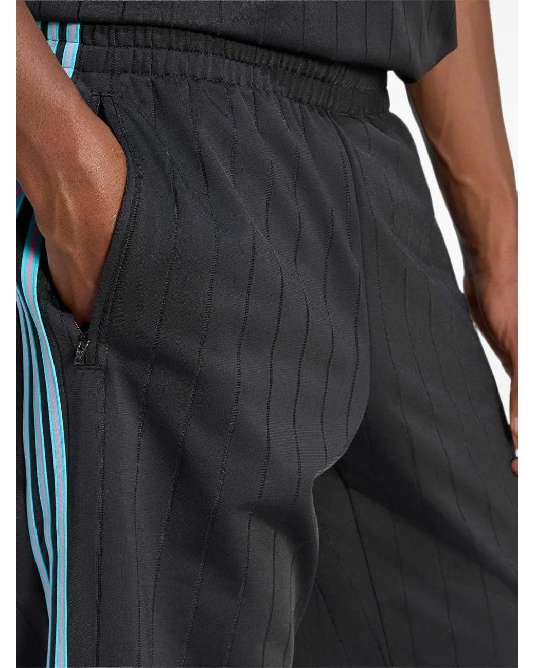 Adidas Black Firebird Drop Needle Track Pants for men