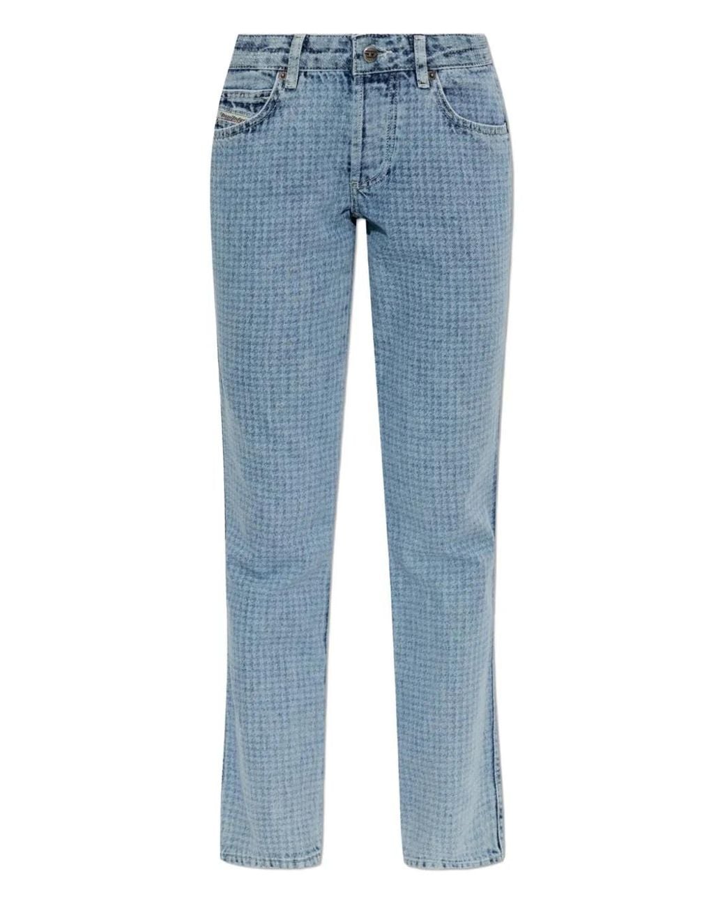DIESEL Blue 1992 D-Jiann Pattern Jeans