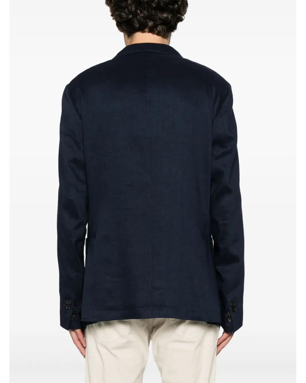 Corneliani Blue Single-Breasted Blazer for men