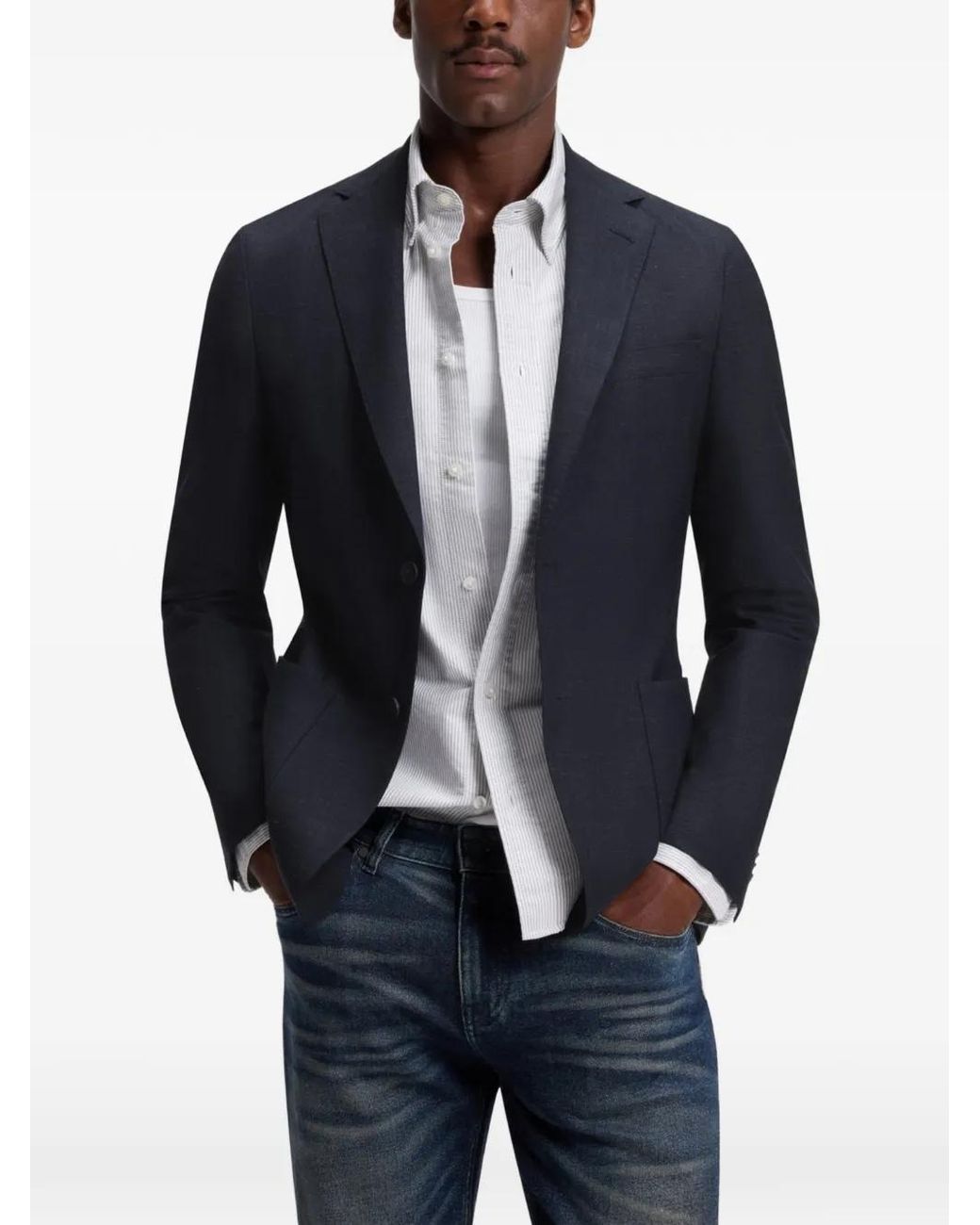 Boss Blue Slim-Fit Jacket for men