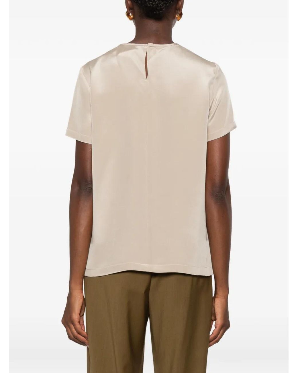 Max Mara White Monogram-Embroidered T-Shirt