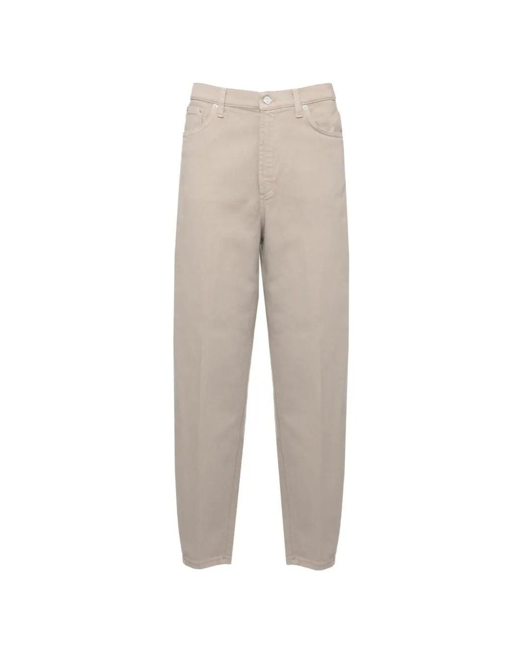 Dondup Natural Logo-Plaque Tapered Trousers