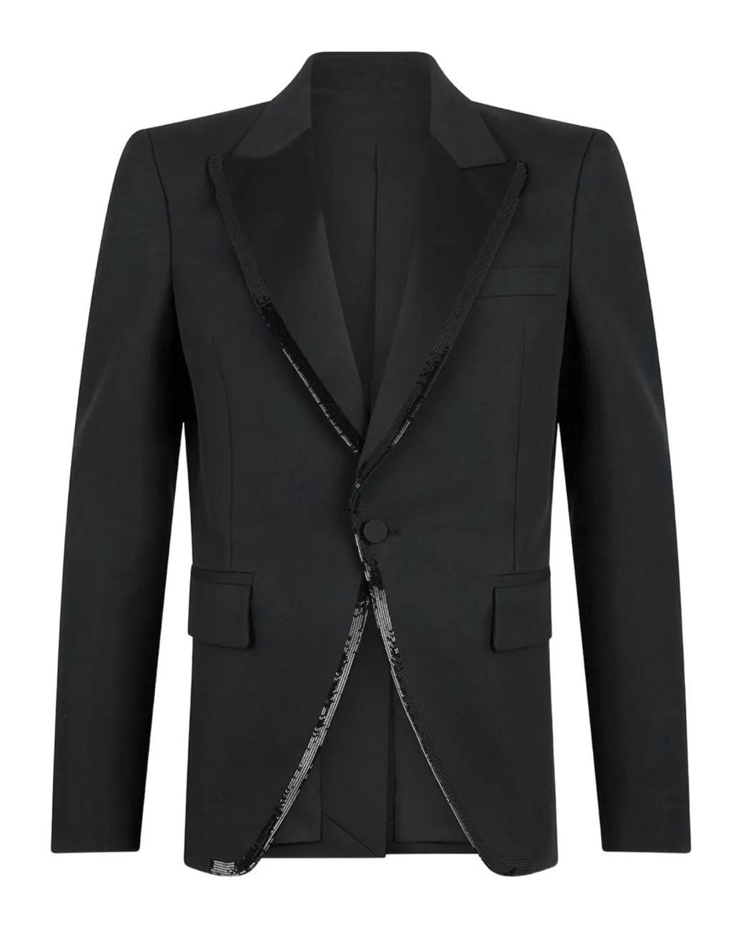 DSquared² Black 70's Sequin-Embellishment Blazer for men