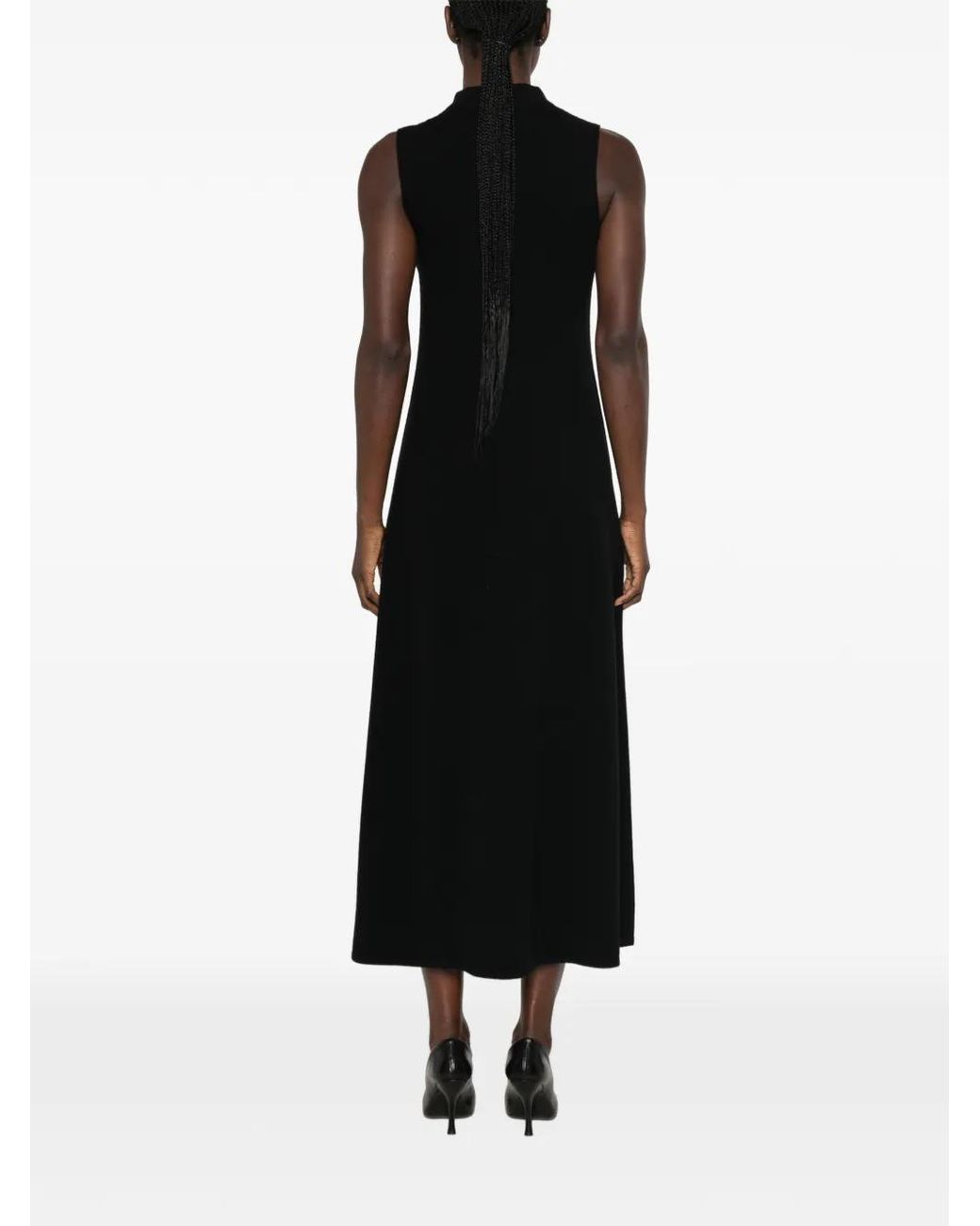 Le Petite Pulle Black Sleeveless Knitted Midi Dress
