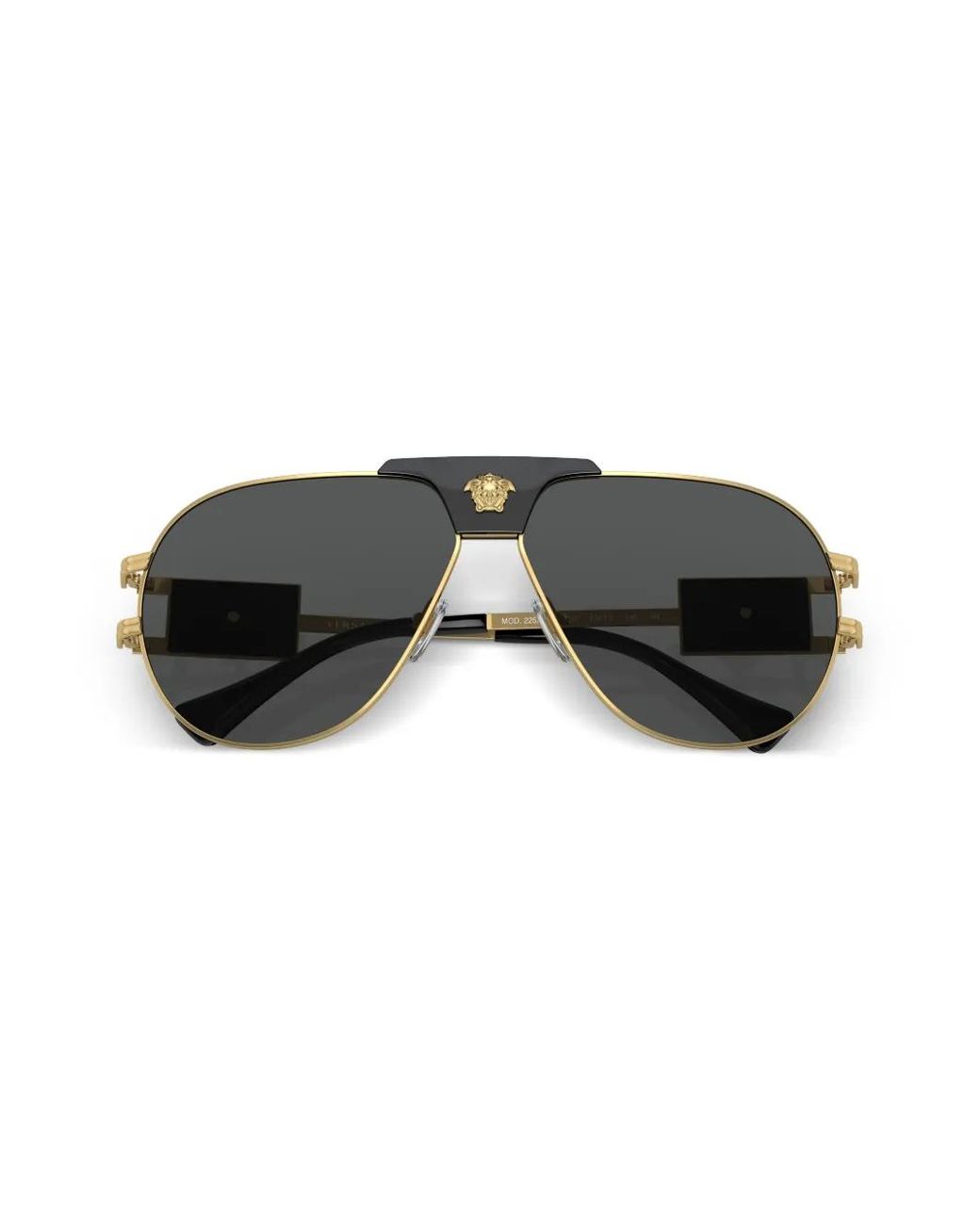 Versace Gray Pilot-Frame Sunglasses for men