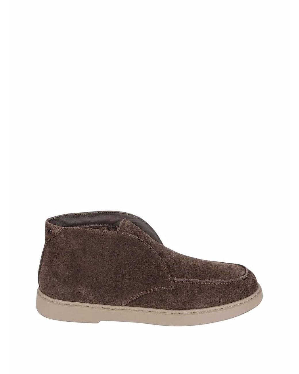 Baldinini Brown Suede Slip-On Boots for men