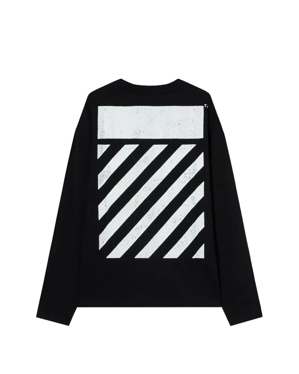 LAB C.O. OFF WHITE Black T-Shirt À Manches Longues X L/Ab Diagonal for men