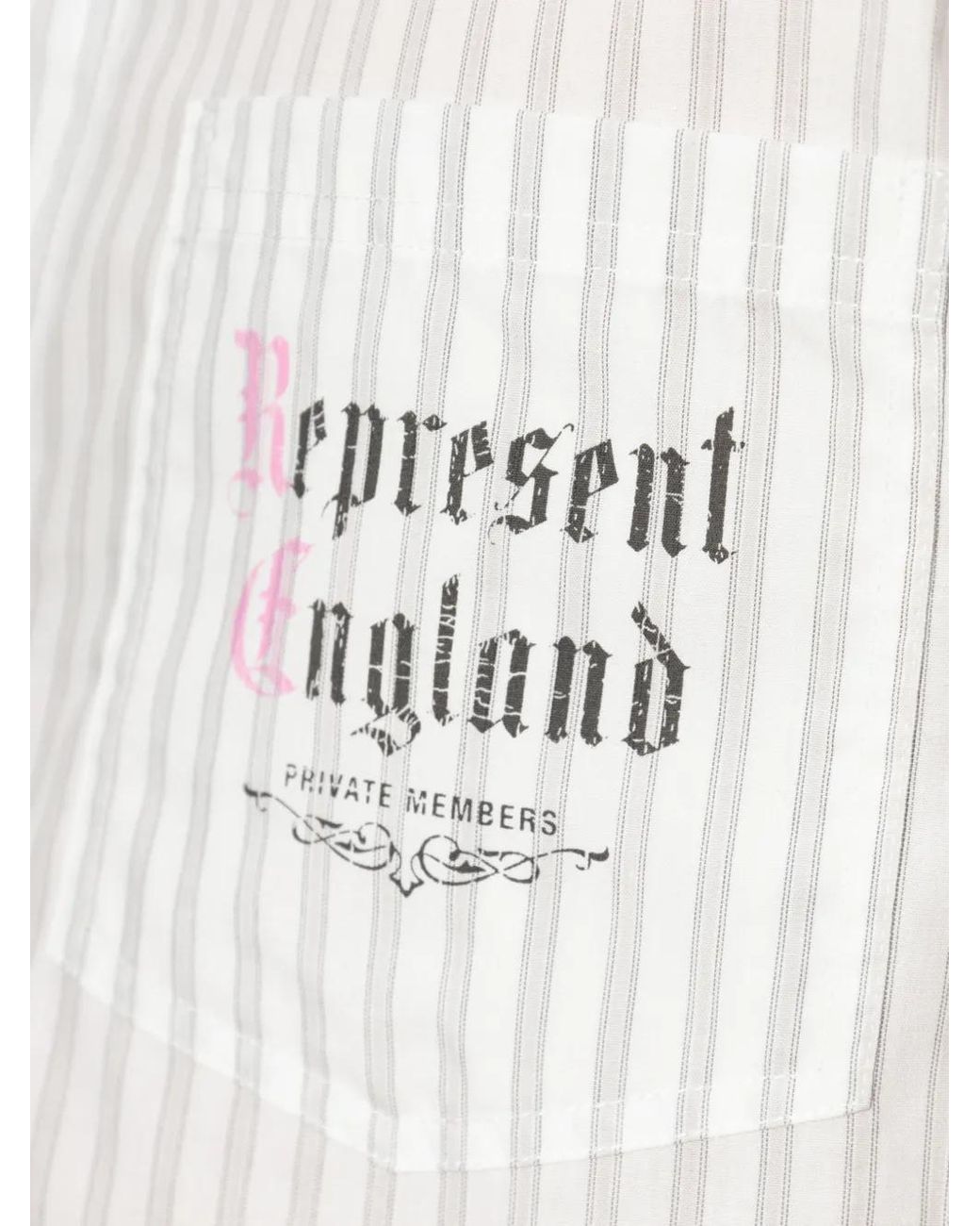 Represent Gestreept Overhemd in het White voor heren