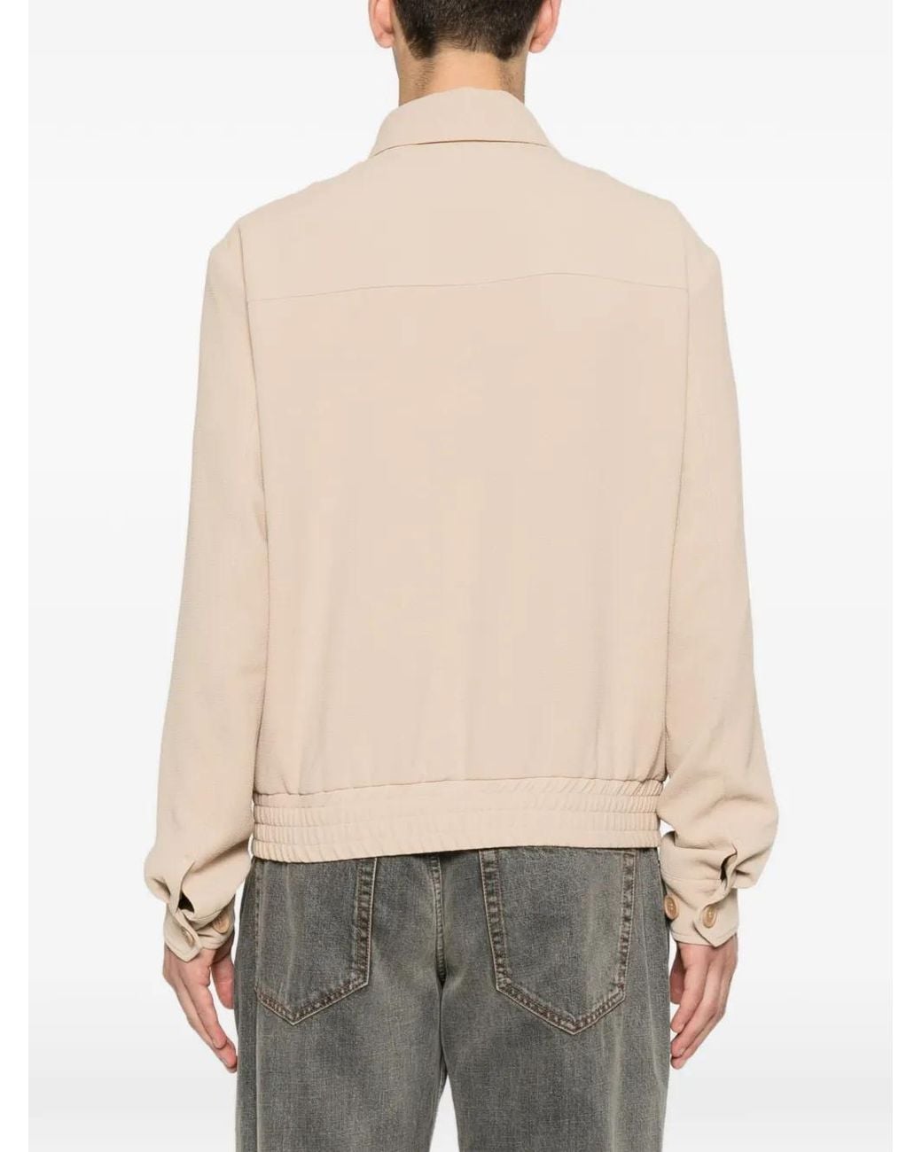 Giacca Con Zip di Sandro in Natural da Uomo