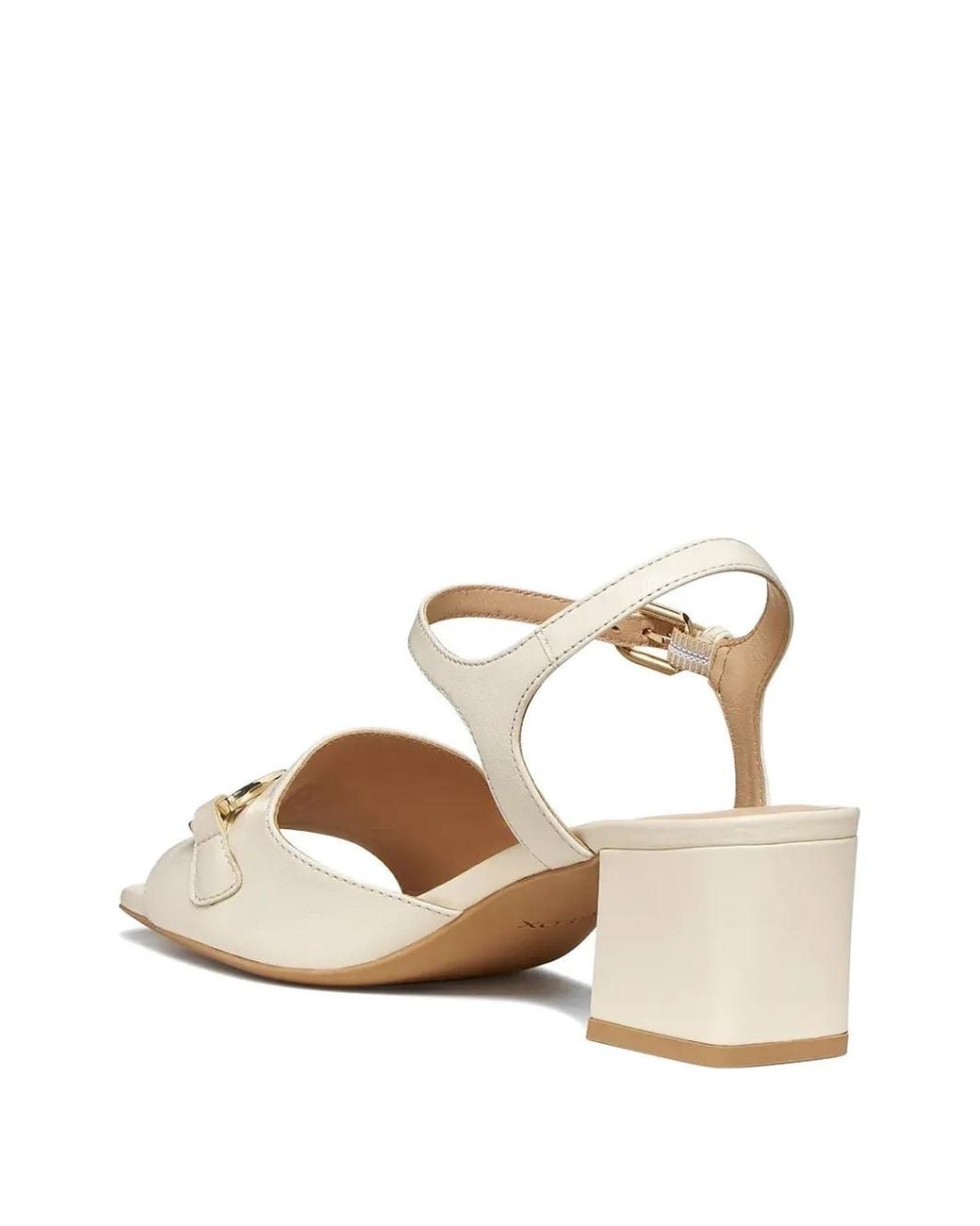 Geox Natural Horsebit-Detail Buckled Sandals