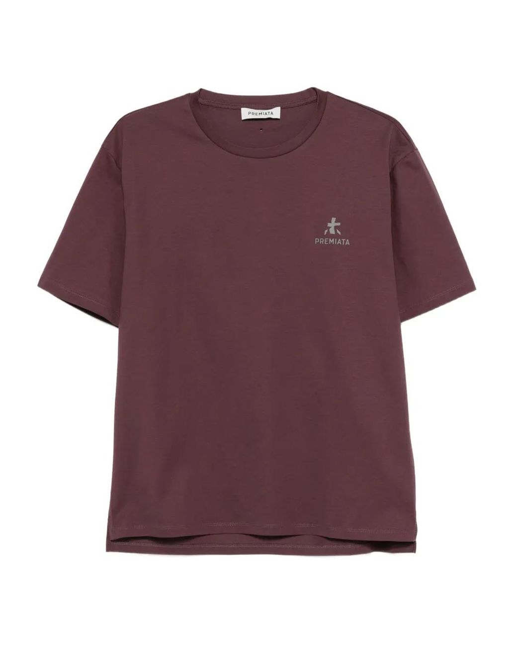 Premiata Purple Crew Neck T-Shirt With Logo for men