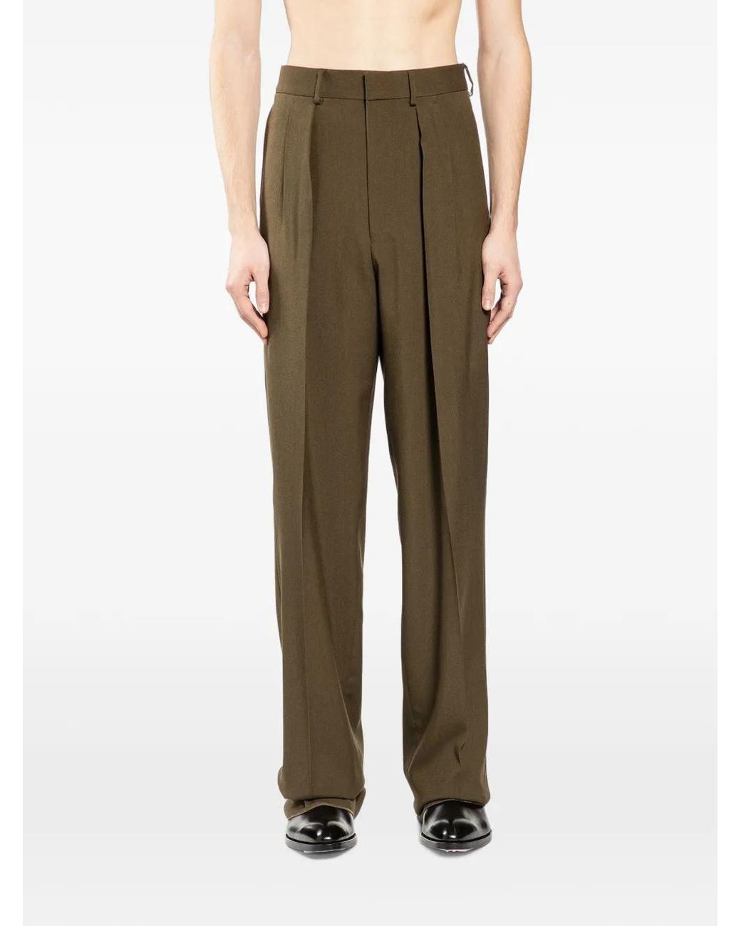 Tom Ford Green Pantalon Ample À Pinces for men