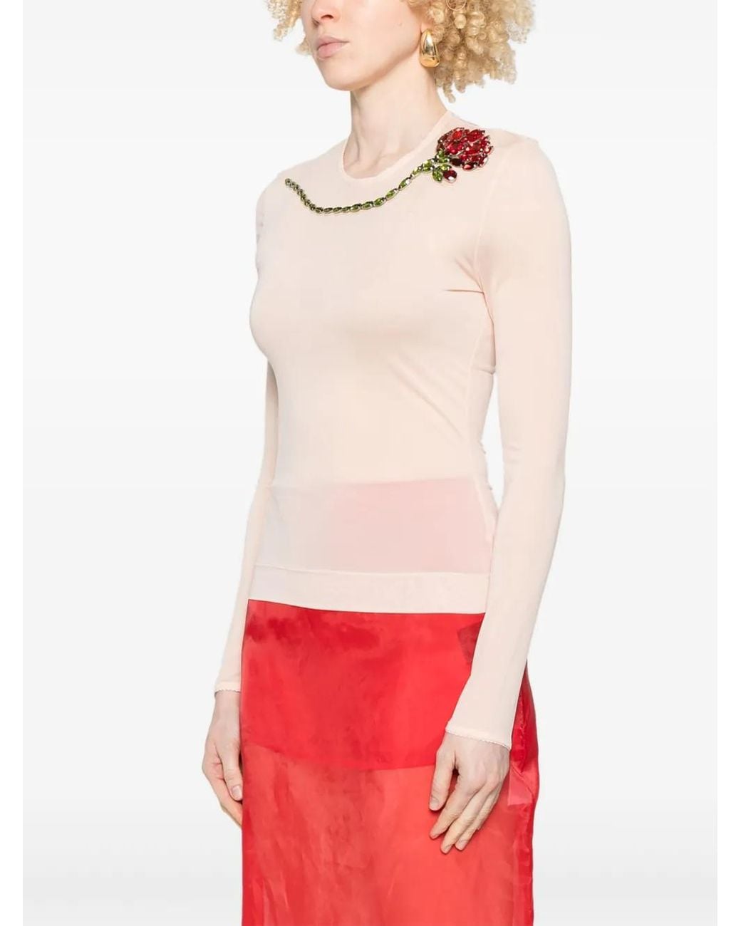 Simone Rocha Natural Mesh Top