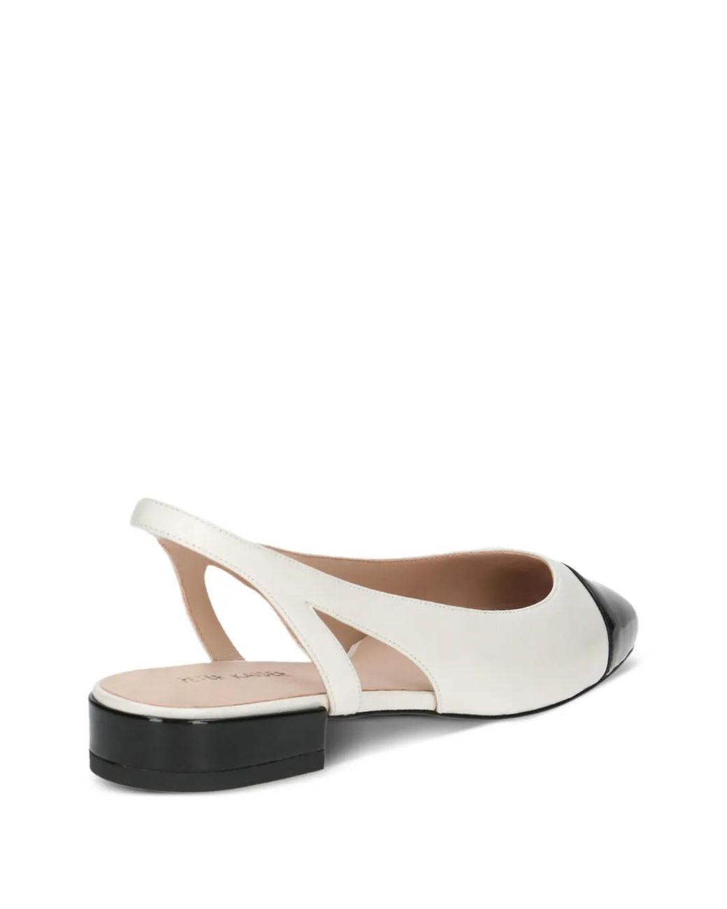 Peter Kaiser White Two-Tone Slingback Leather Pumps