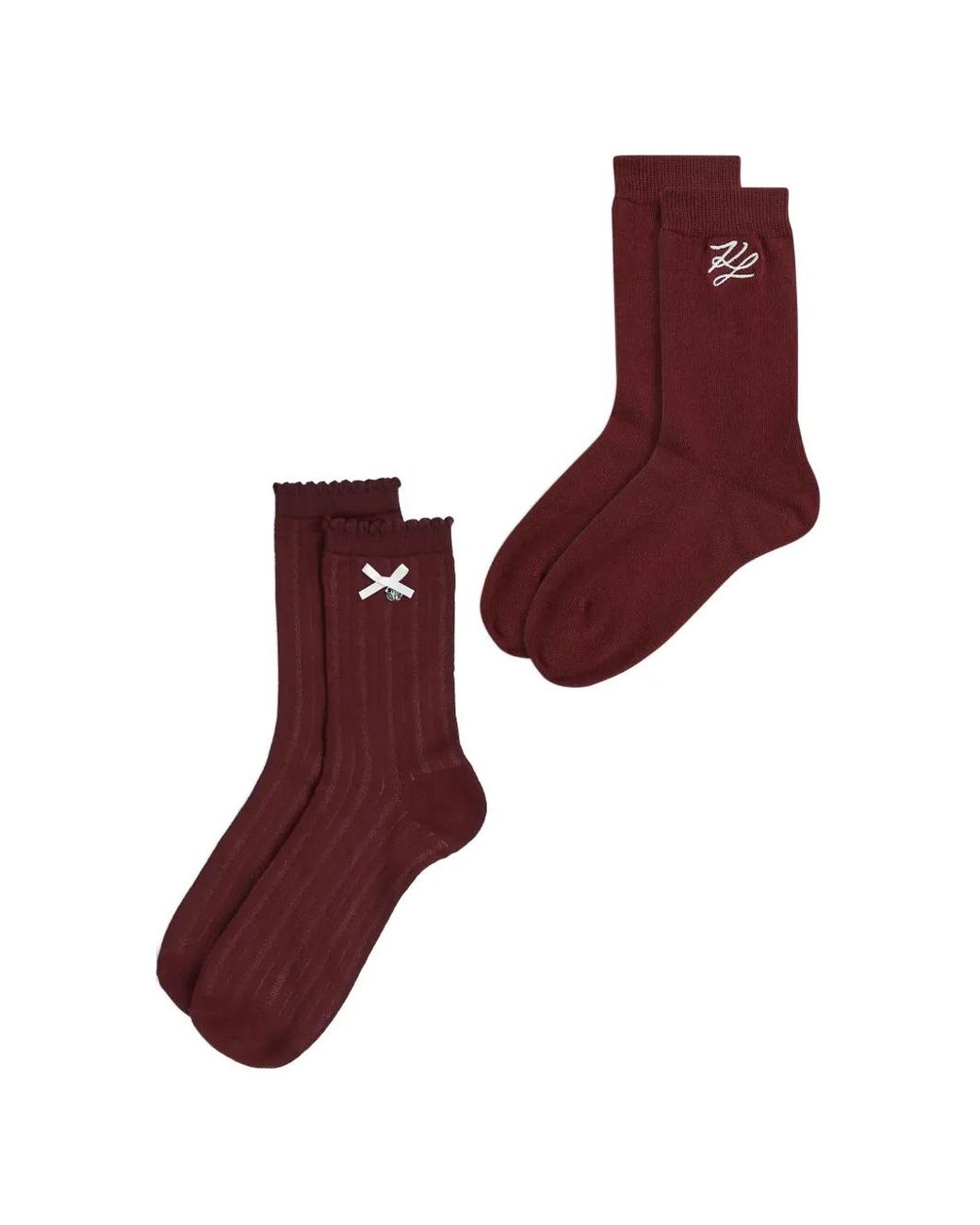 Karl Lagerfeld Purple Autograph Pointelle Socks