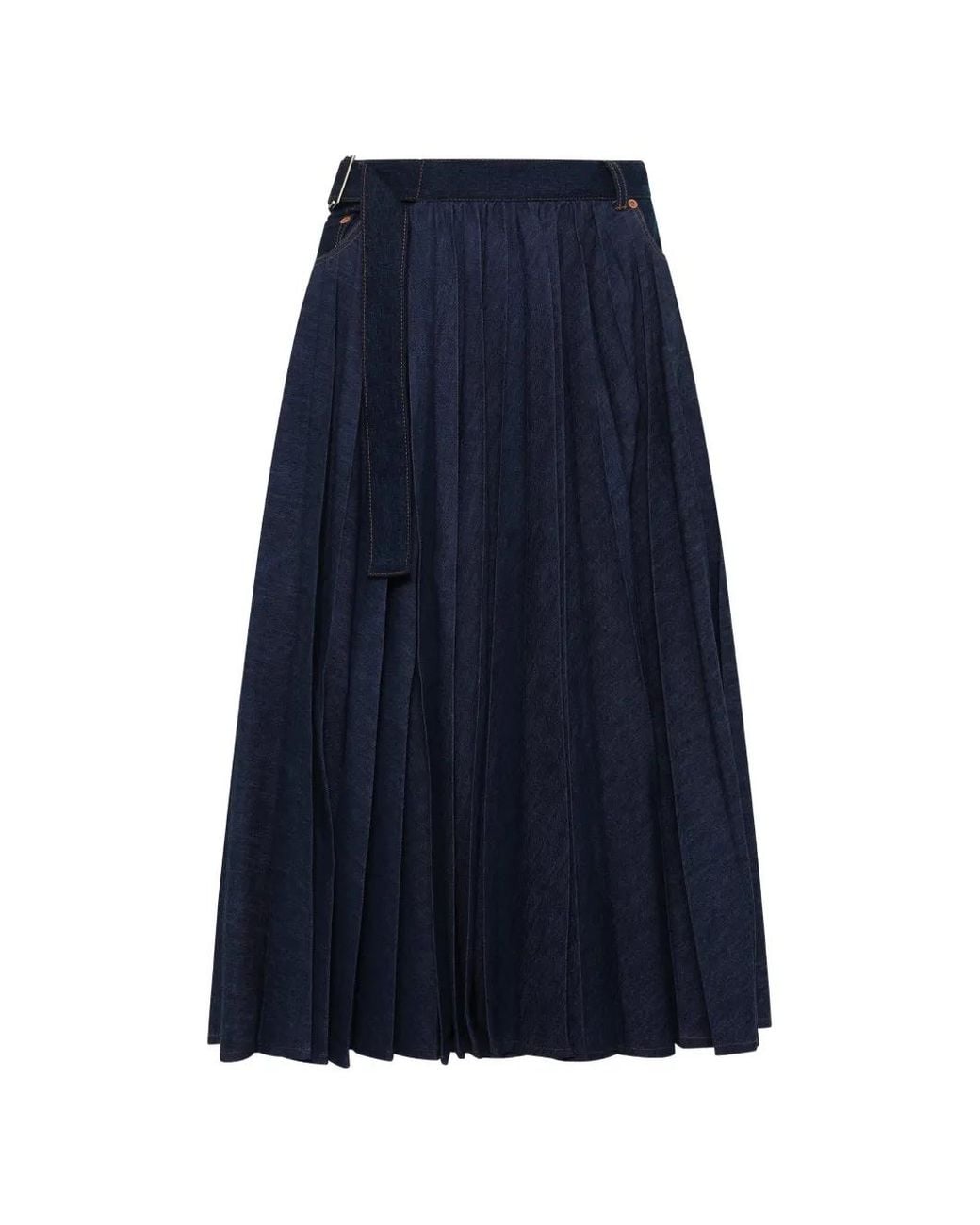 Sacai Blue Denim Skirt