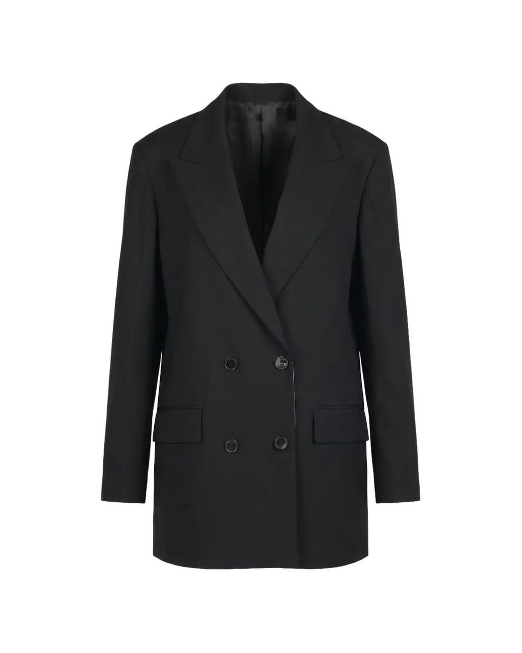 Valentino Garavani Black Double-Breasted Pocket Blazer