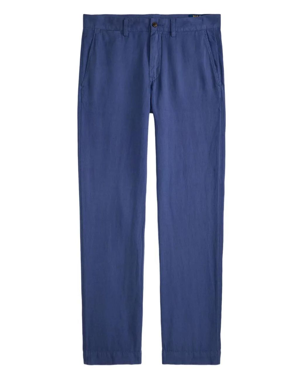 Polo Ralph Lauren Blue Flat-Front Trousers for men