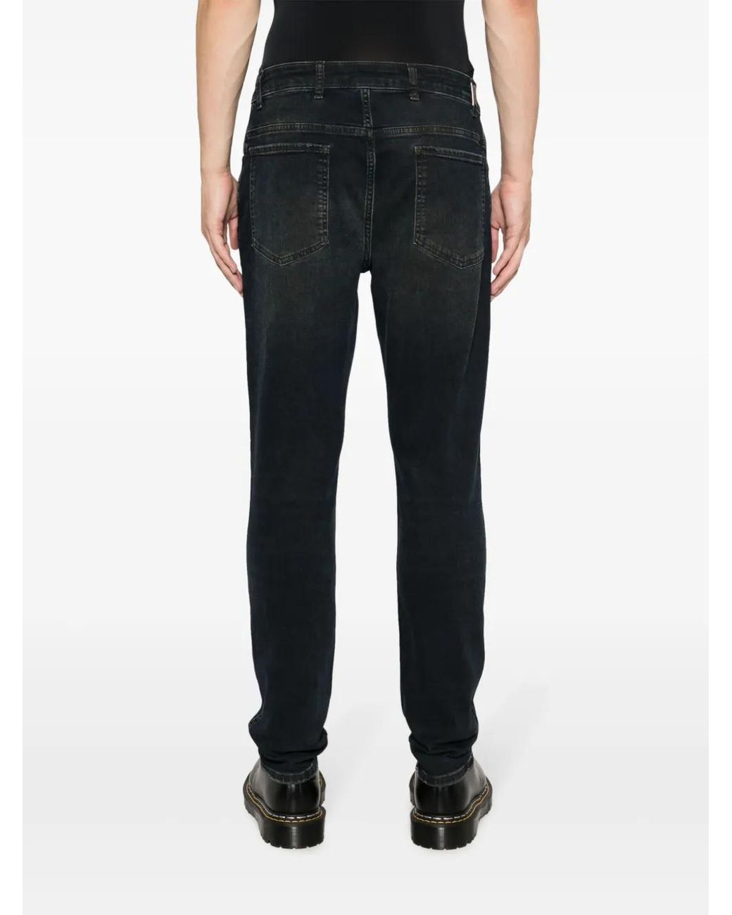 Represent Black R1 Destroyer Slim-Cut Jeans for men