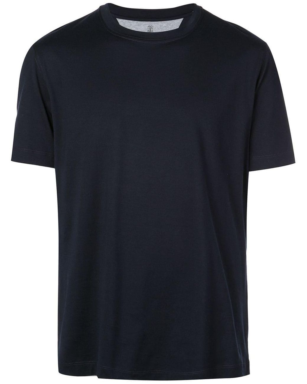 Brunello Cucinelli Cotton Crew Neck T-shirt in Blue for Men - Lyst