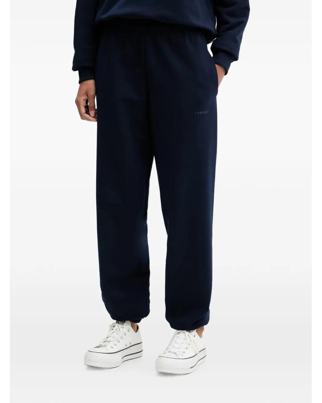 La Mania Blue Rico Logo-Print Track Pants