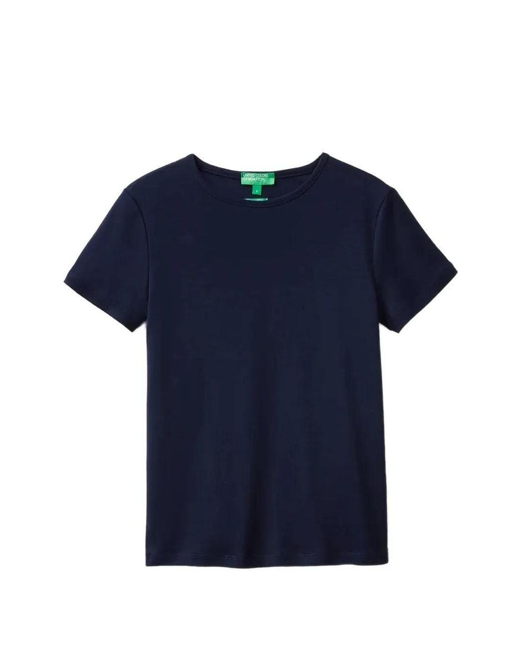 Benetton Blue Crew-Neck Short-Sleeve T-Shirt