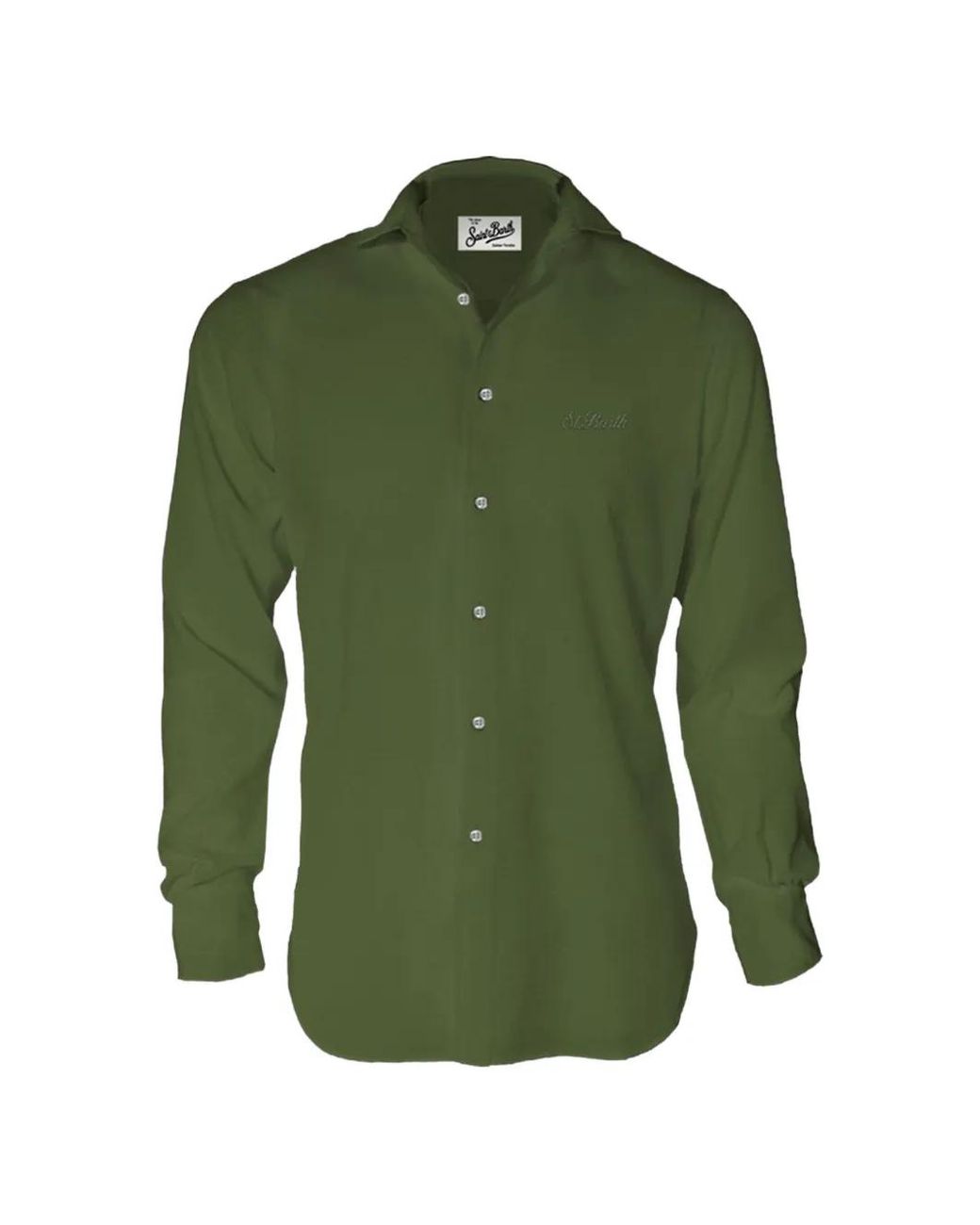 Mc2 Saint Barth Green Buttoned Shirt for men
