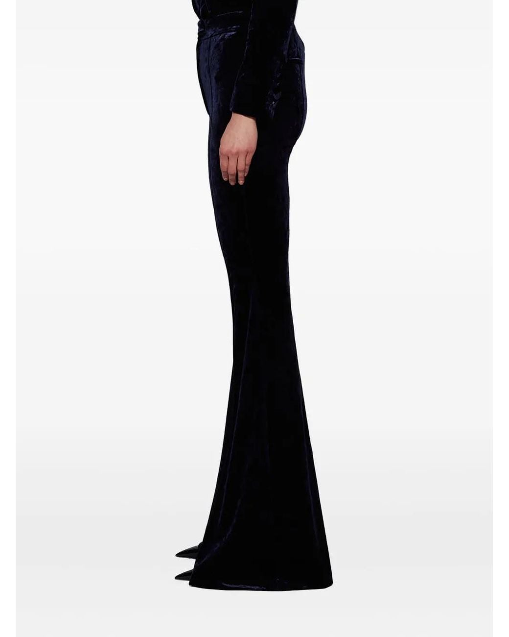Alex Perry Blue Velvet Trousers