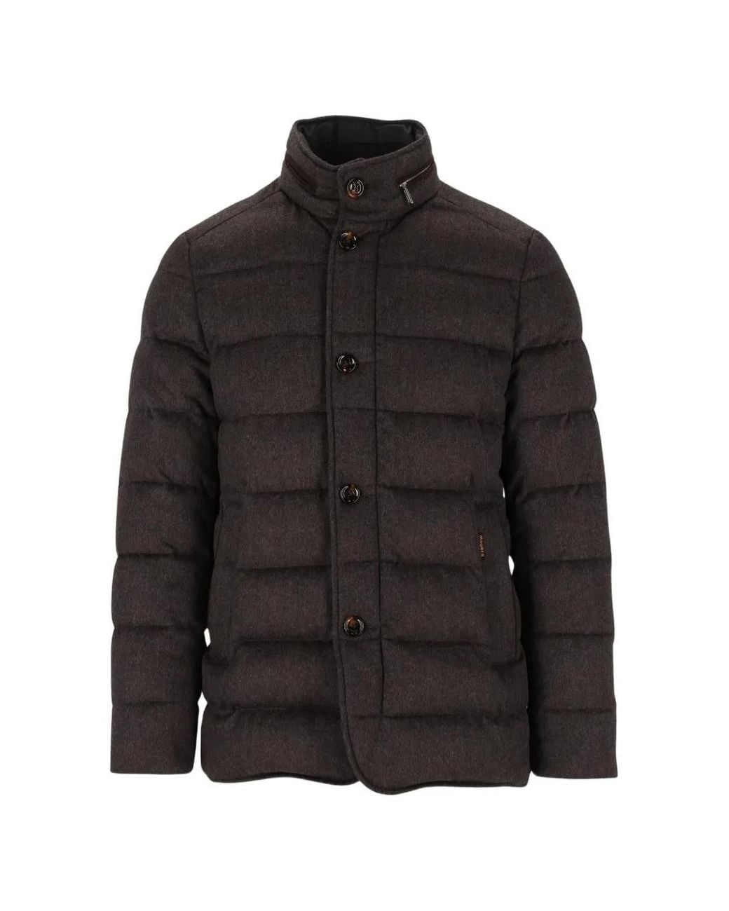 Moorer Black Doudoune À Col Montant for men