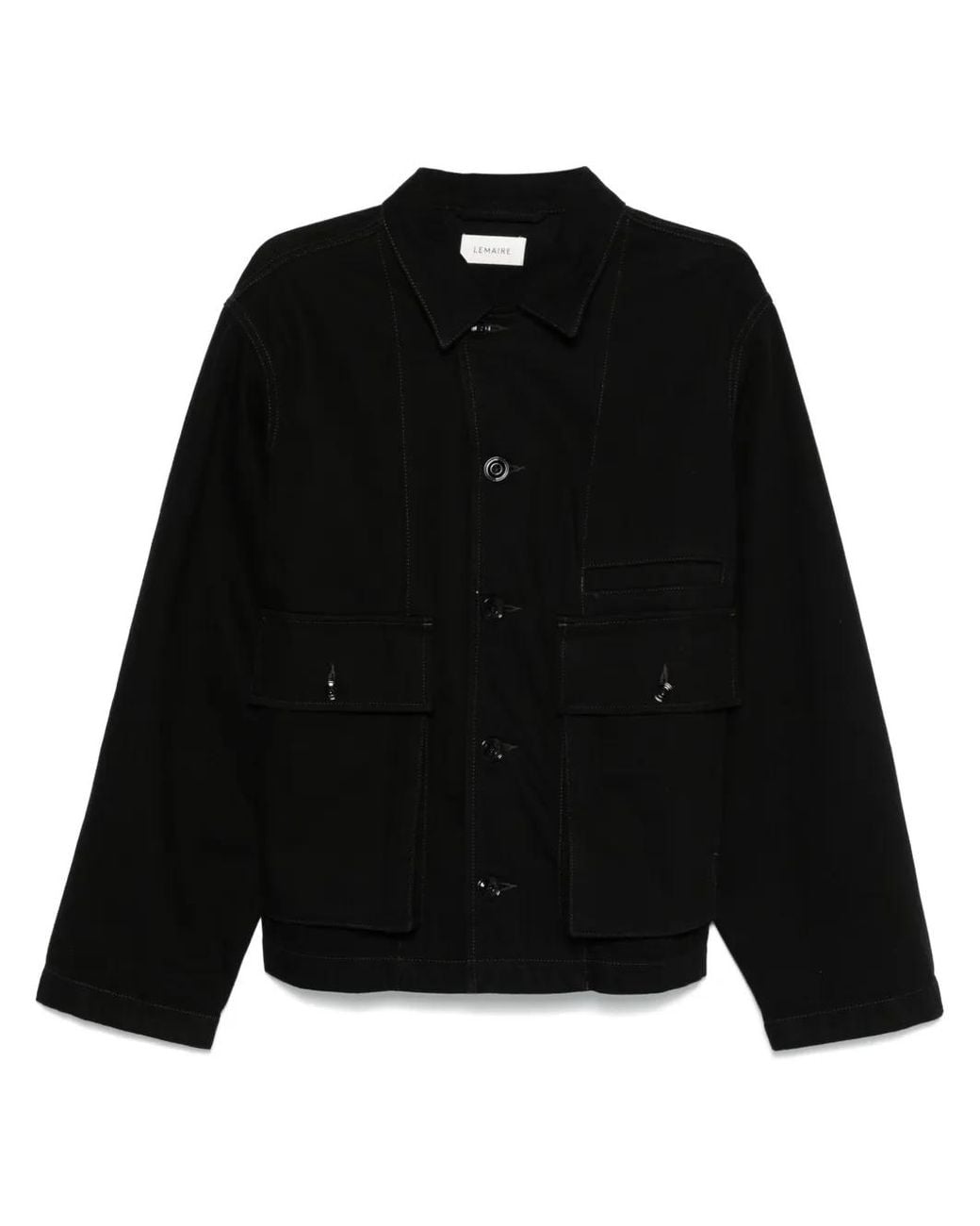 Lemaire Black Boxy Denim Jacket