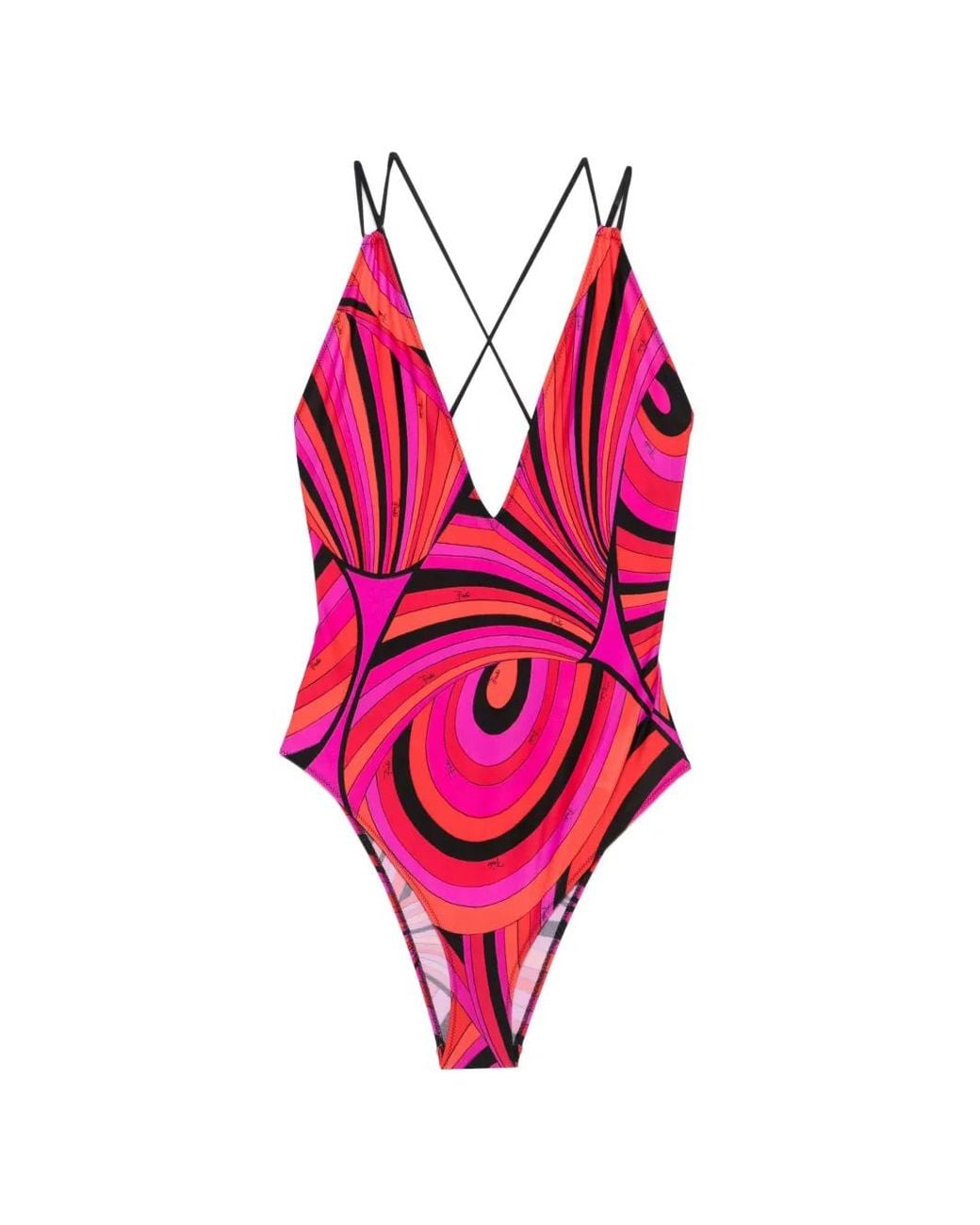Emilio Pucci Pink Iride Print Swimsuit