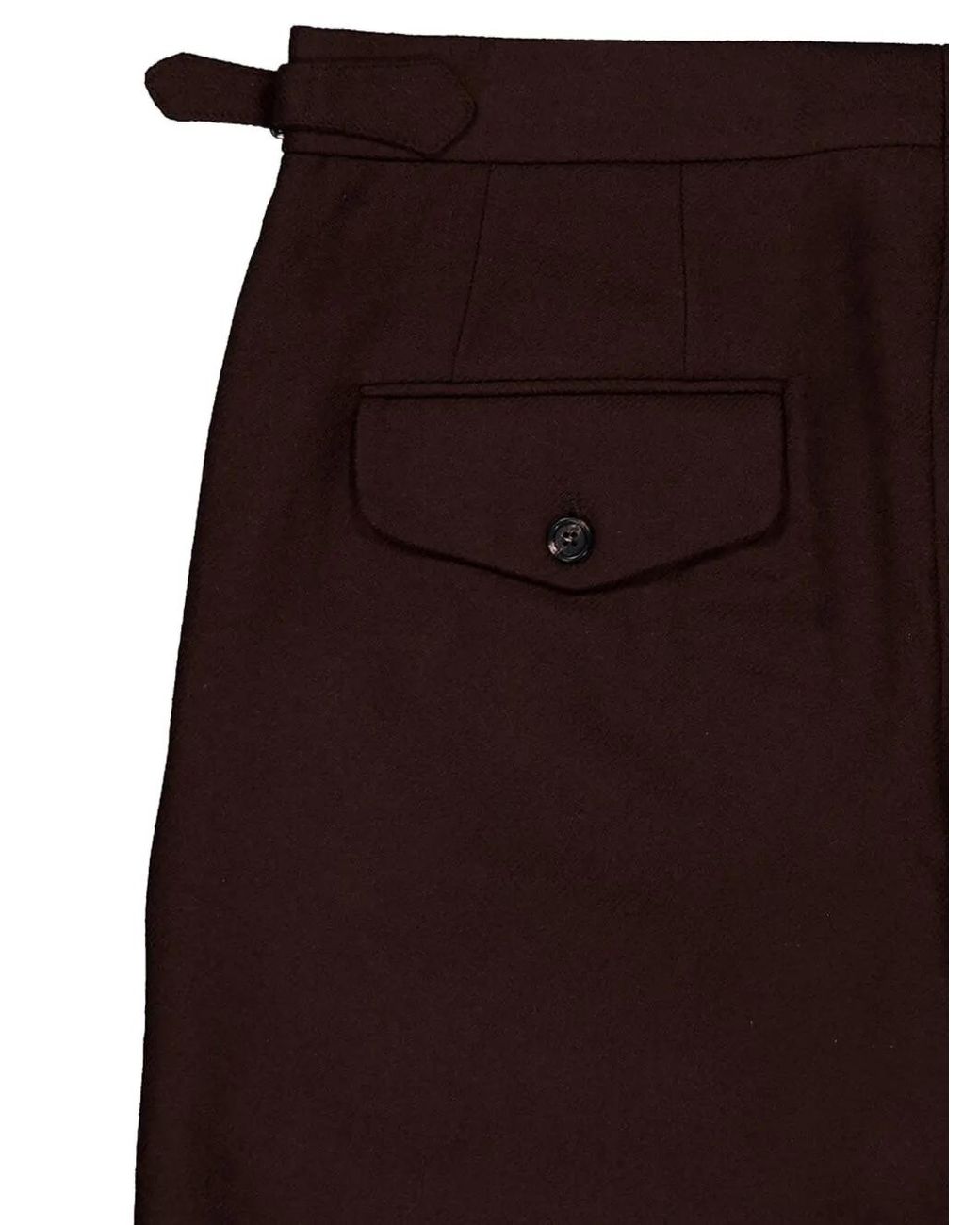Bode Brown Side-Buckle Trousers for men