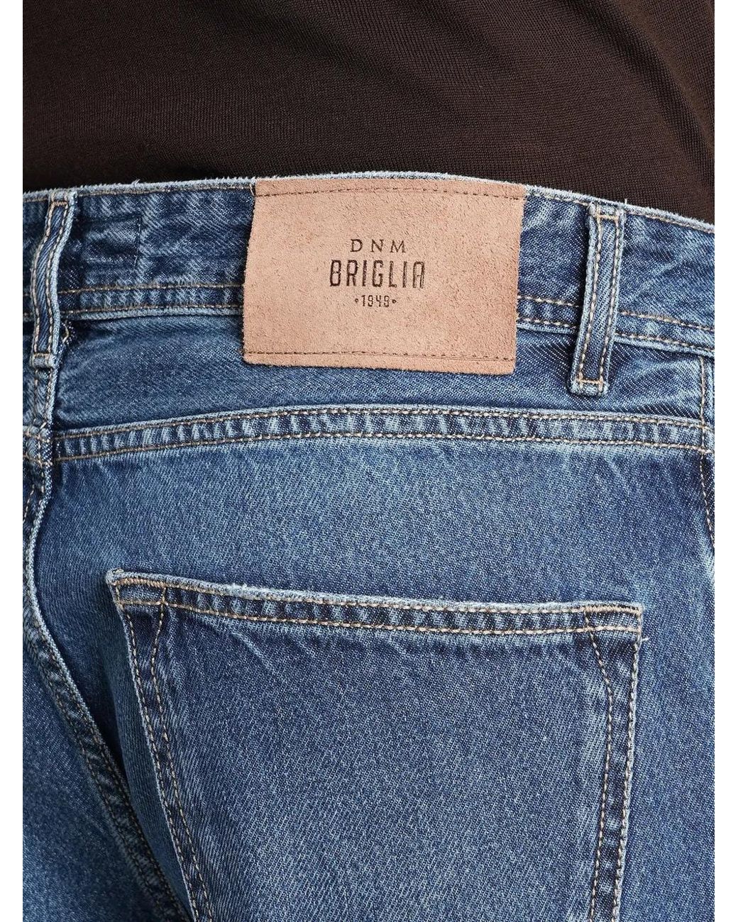 Briglia 1949 Blue Dennis Faded Loose-Fit Jeans for men