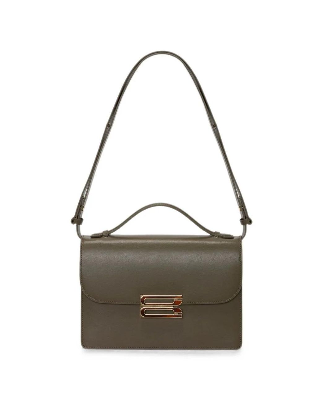 Victoria Beckham Brown Dorian Leather Shoulder Bag