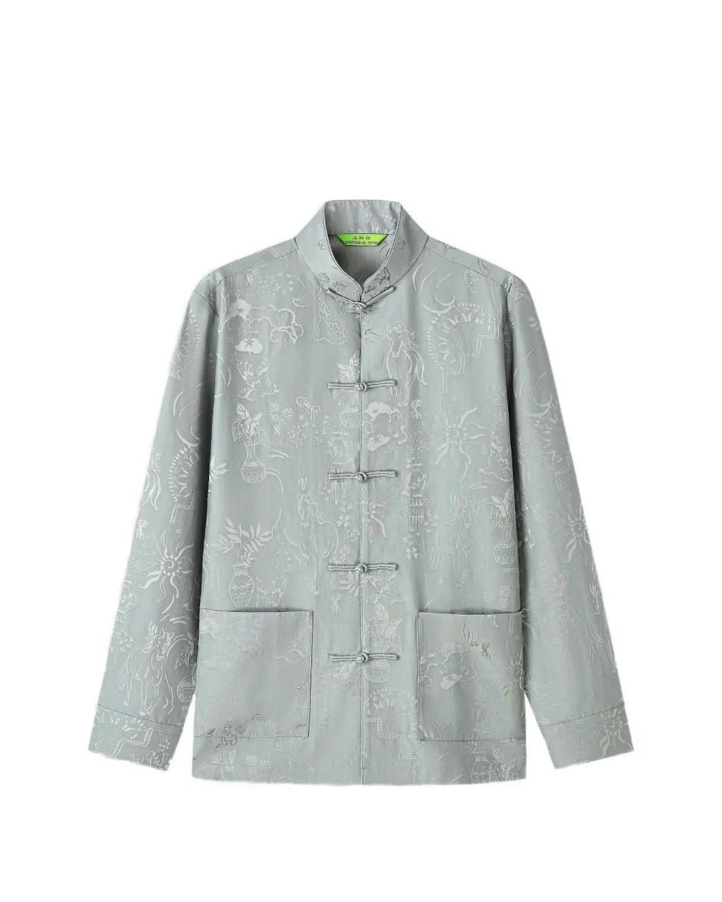 Shanghai Tang Blue Long Sleeve Shirt for men