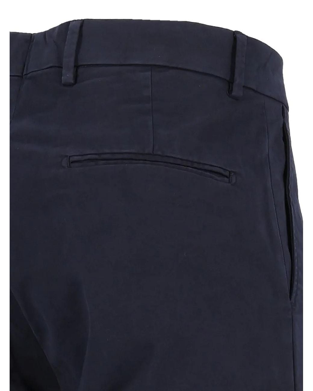 Al Duca D'aosta Blue Straight-Leg Tailored Trousers for men