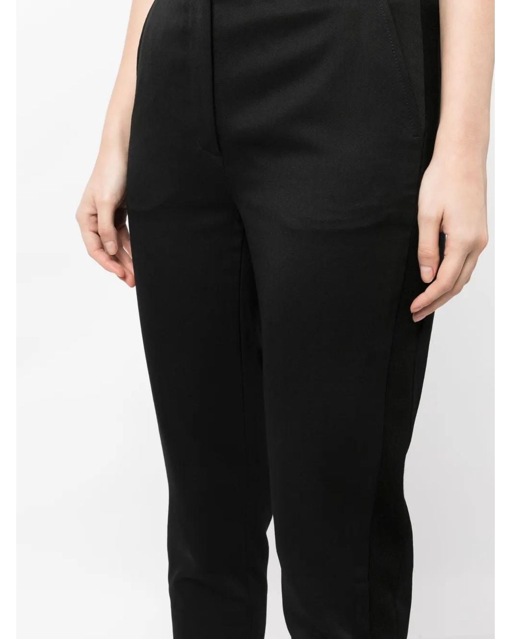 3.1 Phillip Lim Black Mid-Rise Wool Tapered Trousers