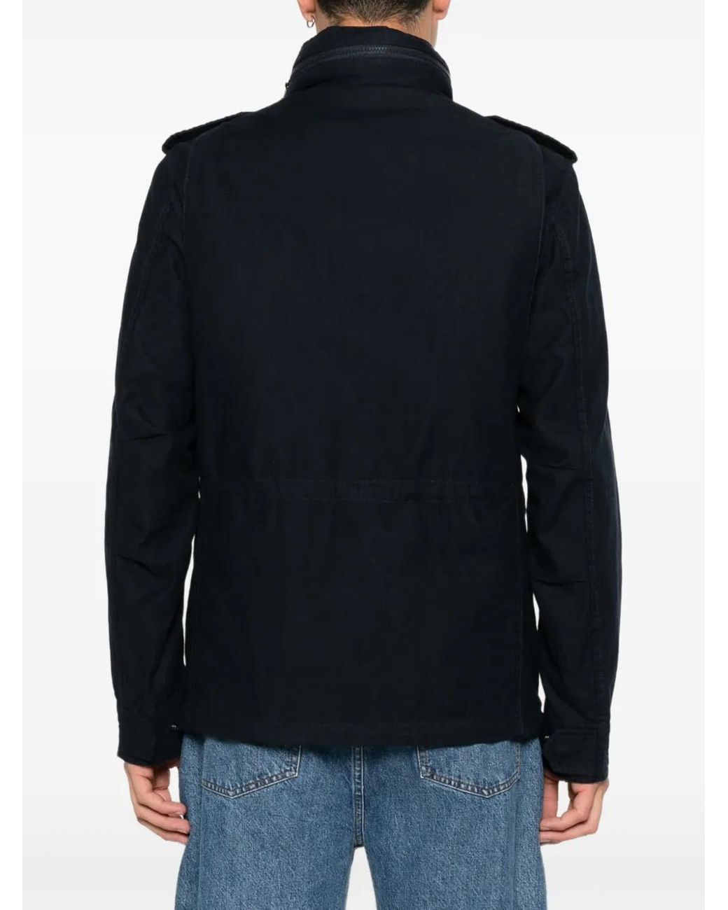 Chaqueta con cordones Aspesi de hombre de color Black