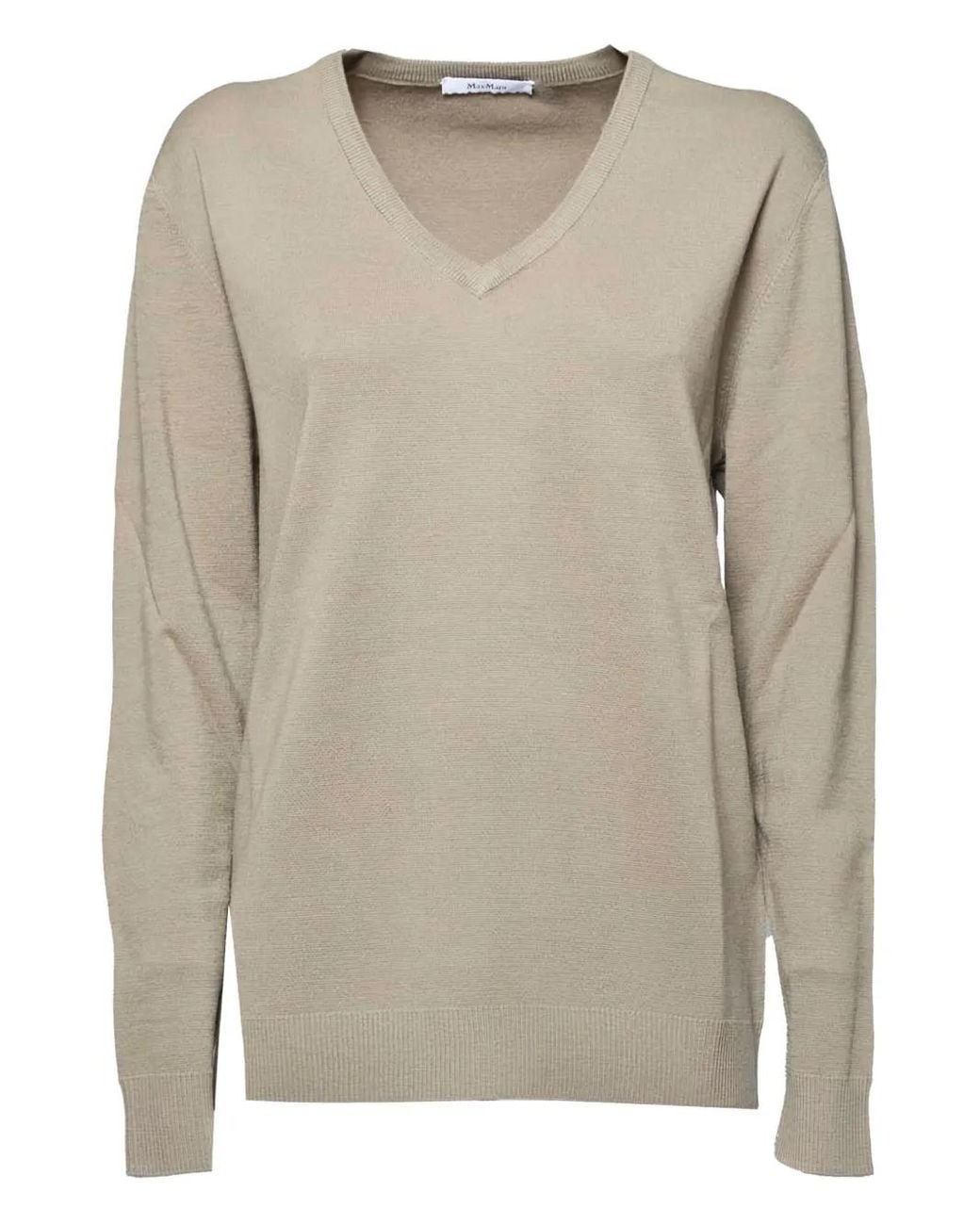 Max Mara Natural V-Neck Sweater
