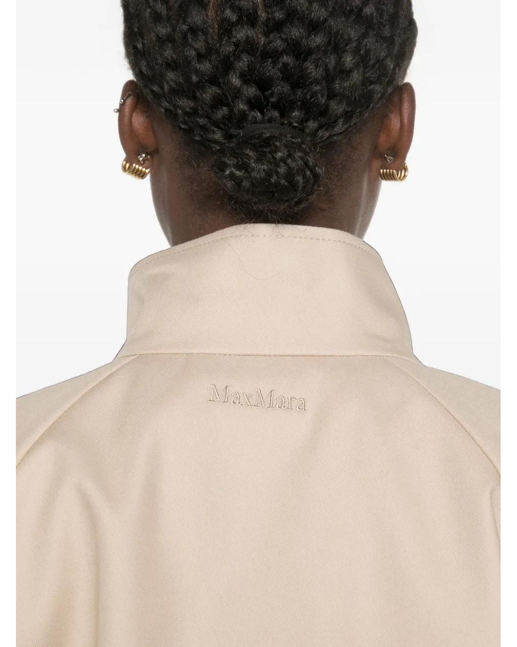 Max Mara Natural Water-Repellent Loose-Fit Gabardine Cape