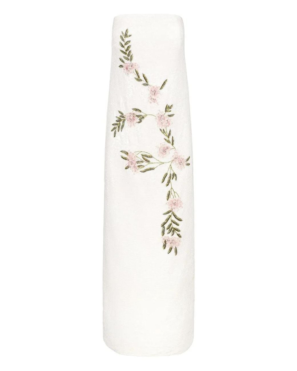 Staud White Casey Floral-Embroidered Dress