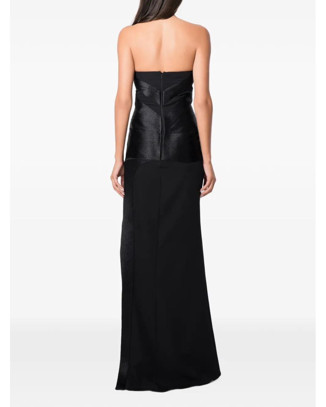 NORINA ST Black Misha Strapless Panelled Maxi Dress