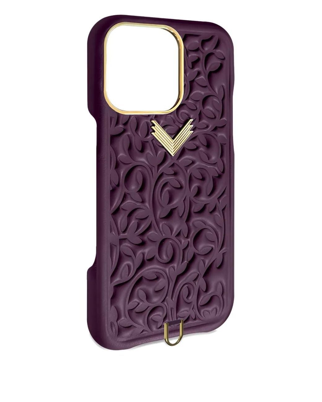 Velante Purple Flower-Embossed Iphone 16 Pro Case