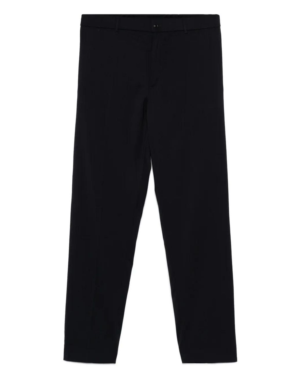 Moncler Blue Wool-Blend Trousers for men