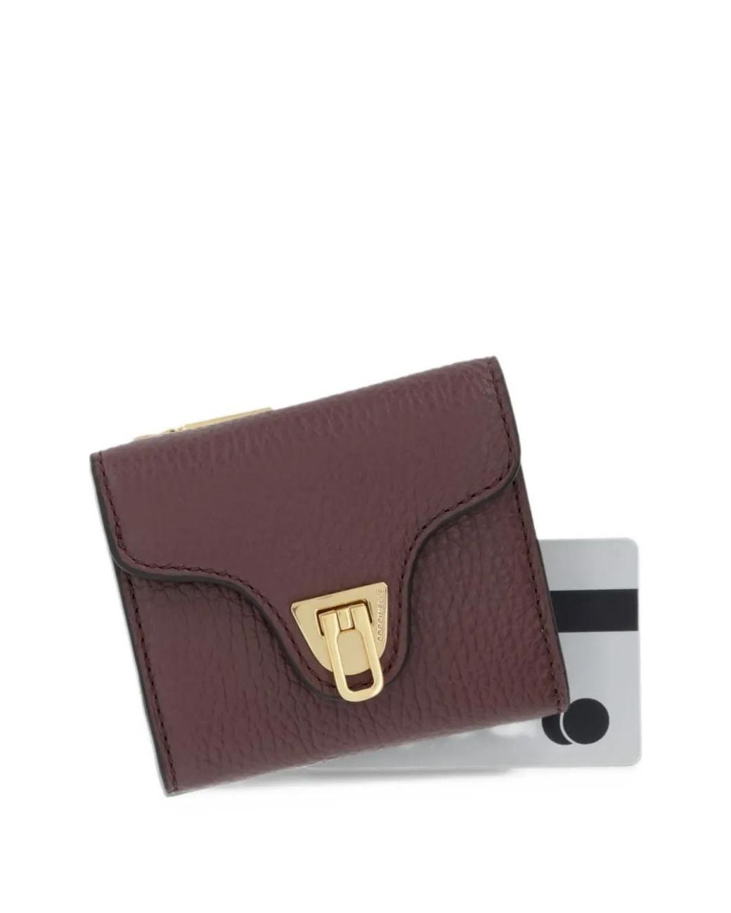 Coccinelle Purple Beat Soft Grainy-Leather Wallet